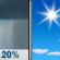 Thursday: Slight Chance Rain Showers then Sunny